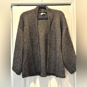 Sleeping on Snow black and gold sweater wrap, beautiful, nice drape